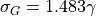 \sigma_G = 1.483\gamma