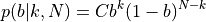 p(b|k,N)=Cb^k(1-b)^{N-k}