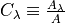 C_{\lambda} \equiv \frac{A_{\lambda}}{A}