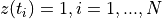 z(t_i) = 1, i = 1,..., N